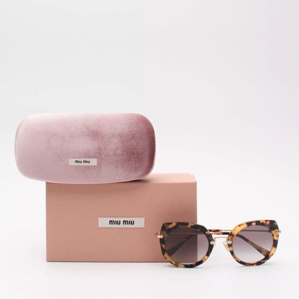 NEW MIU MIU Cat Eye Tortoise Sunglasses